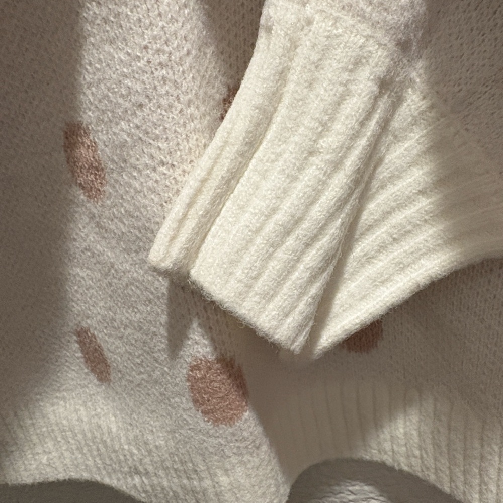 Girls Polka Dot Sweater In Ivory - Picture 12 of 12